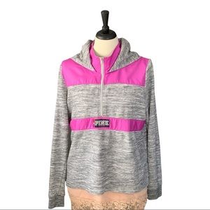 Victoria’s Secret Pink 1/2 Zip Hooded sweatshirt L